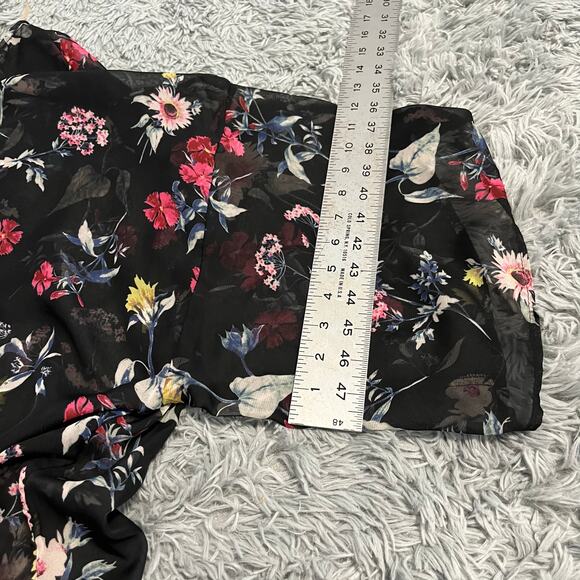 David and Young Sheer Floral Kimono Duster One Size Boho - Picture 6 of 9